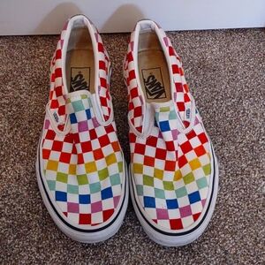 Vans rainbow women's 8.5 mens 7 colorful shoes classic vintage vans great